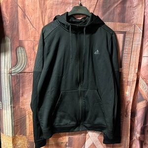 Adidas Black Zip-Up Hoodie
